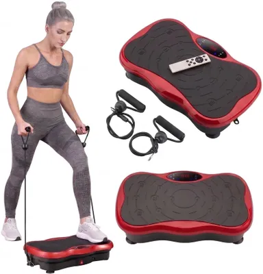 Obrázek produktu pro Vibrační deska Vibrotrainer, tichá, kompaktní, nosnost až 150 kg, 120 úrovní, Bluetooth, dálkové ovládání, LCD displej
