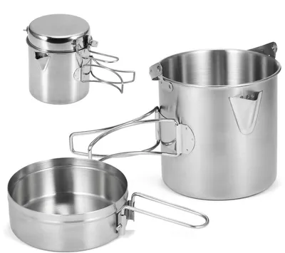 Image de Gobelet de camping pliable en acier inoxydable - Durable et léger
