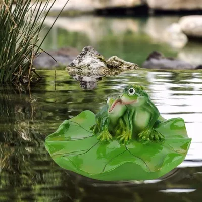 Produktbild von Niedliche, schwimmende Froschfigur aus Kunstharz, schwimmende Froschdekoration für die Badewanne