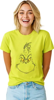 Produktbild von The Grinch T-Shirt für Damen und Herren - Uni Oberteil Shirt Top Rundhals Kurzarm Grün S