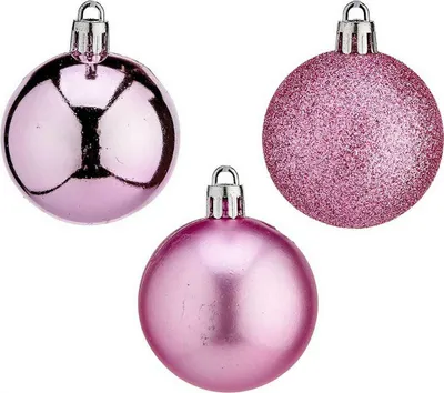 Produktbild von Weihnachtskugel Ø 5 cm Rosa Kunststoff 12 x 26,5 x 12 cm