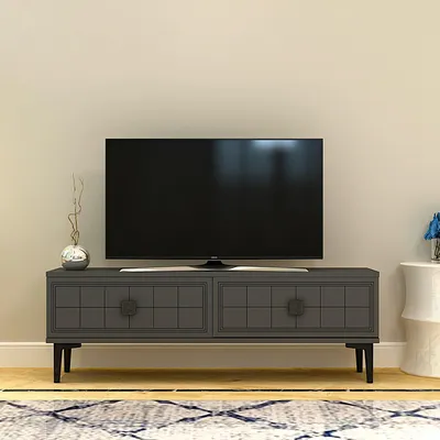Obrázok produktu pre Skye Decor, kvalitný televízny stojan (3-dielny), antracitová farba, 100% melamín, 120 cm