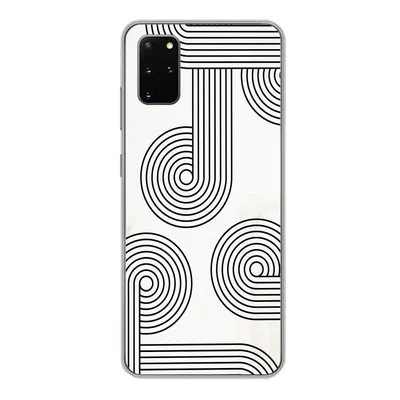 Produktbild von MuchoWow® Handyhülle Schutzhülle Hülle für Samsung Galaxy S20 Plus Abstrakt - Schwarz - Weiß - Kreis Silikon Softcase Handy Hülle - Hartschale