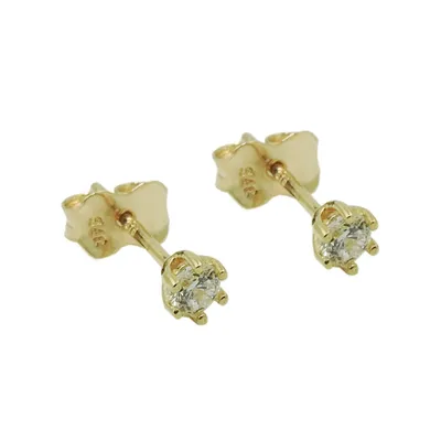 Produktbild von Ohrstecker Ohrring 3mm Zirkonia 9Kt GOLD gold 3mm