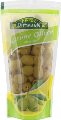 Produktbild von Feinkost Dittmann Grüne Oliven ohne Stein, 10er Pack (10 x 270 g)