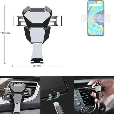 Produktbild von K-S-Trade Lüftungshalterung kompatibel mit UMIDIGI A7 Pro kompakte Handy-Halterung Lüftungsschlitz Lüftungsgitter Autohalterung KFZ Auto-Halterung