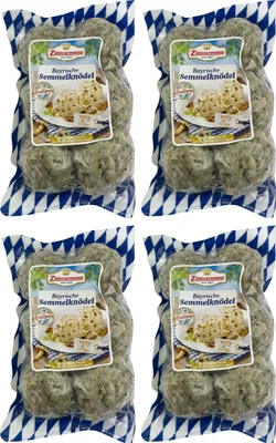 Produktbild von Food-United Knödel - Semmelknödel aus Bayern 4x400g, 24 luftige Semmelknödel von ZIMMERMANN Fleischwerke, passend für Brotzeit und Bier