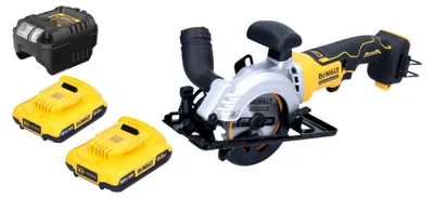 Obrázok produktu pre Akumulátorová okružná píla DeWalt DCS 571 D2 18 V 115 mm bez kefy + 2x akumulátor 2,0 Ah + nabíjačka