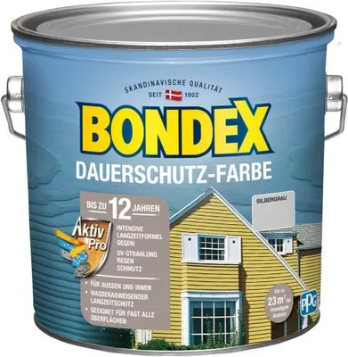 Produktbild von Bondex Dauerschutz-Farbe 2,5L -  Farbe: Silbergrau - Nr.: 329875