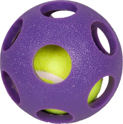 Zdjęcie produktu dla Karlie Asteroid Ball TPR zabawka dla psa fioletowa 9 cm