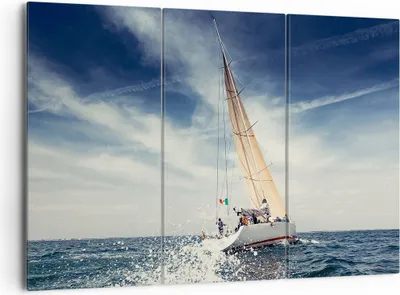 Produktbild von Bild auf Leinwand - Leinwandbild - Segeln Yacht Reise - 165x110cm - Wand Bild - Wanddeko - Leinwanddruck - Bilder - Kunstdruck - Wanddekoration - Leinwand bilder - Wandkunst - CE165x110-2797