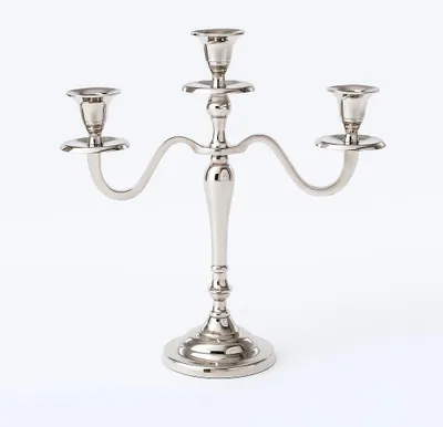 Produktbild von Dreiarmiger Kerzenleuchter, silber, 30 cm