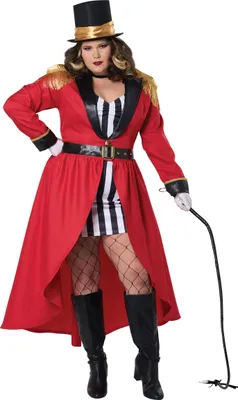 Obrázok produktu pre Cirkusový kostým ringmaster plus size červeno-čierno-bielo-zlatý - XL (44/46)