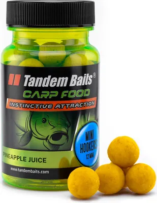 Produktbild von Tandem Baits Carp Food Perfection Mini Hookers Ananassaft, Karpfenfutter, Karpfen Angeln ohne Mühe, Köder zum Große-Fische-Angeln, Karpfenzubehör für Profis & Hobby-Angler, Angelfutter 12mm 5g