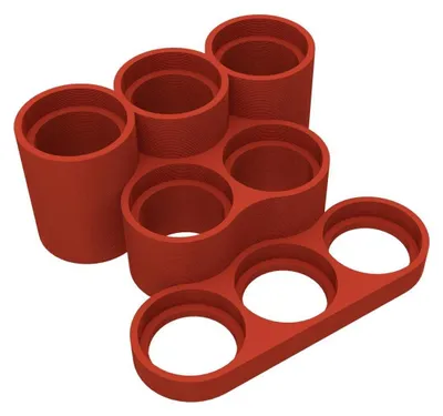 Produktbild von Figurenpodest für 50 mm Bases kirschrot Kunststoff
