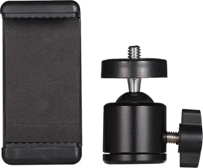 Produktbild von Verstellbarer Telefonhalter, Smartphone-Clip + flexible Kugelkopf-Adapterhalterung mit 1/4-Zoll-Schraube