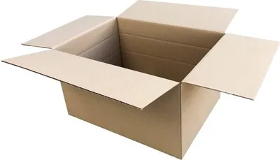 Produktbild von 50x Faltkarton 455x340x(120)-265mm mit variabler Höhe 1-wellig Dickwelle braun