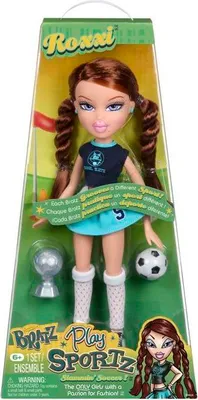 Produktbild von Bratz Play Sportz Roxxi Fußballpuppe, mit Zubehör, Ab 6 Jahren
