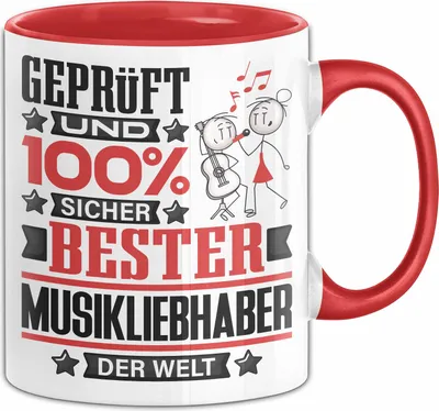 Produktbild von Musikliebhaber Geschenk Lustiger Spruch für Musikliebhaber Geschenkidee Bester Musikliebhaber Der Welt (Rot)
