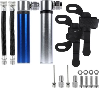 Obrázok produktu pre 2-pack prenosná cyklistická pumpa 120 PSI Mini Presta & Schrader ventil cyklistická pumpa tlmič čerpadlo pre cestné bicykle horské bicykle