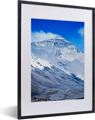 Produktbild von MuchoWow® MuchoWow® Gerahmtes Poster Mount Everest in Nepal mit Wolken 30x40 cm - Poster mit zchwarzem Bilderrahmen - Wandposter Schlafzimmer