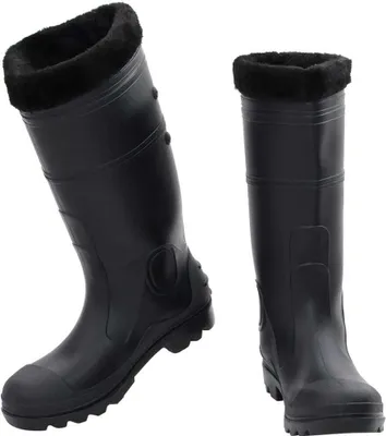 Immagine prodotto di vidaXL Stivali di gomma con fodera rimovibile Nero Taglia 42 PVC