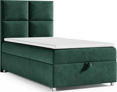 Produktbild von Best for Home Boxspringbett mit Bettkasten Trinity K2-SINGLE 100x200 Bonellfederkern inkl. Topper – Grun