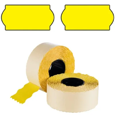Productafbeelding van Prijskaartjes CT4, 26x12mm - 10.000 stuks, gele kleur
