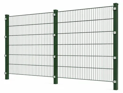 Produktbild von Doppelstabmattenzaun-Set (8/6/8) | 103 cm | Grün | 10 m Set