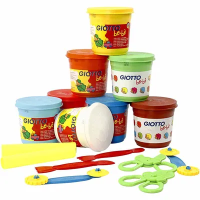 Imagen del producto de Giotto F463200, Set de juego de plastilina, multicolor, para adultos y niños, 8 piezas, 8 colores, 220 g