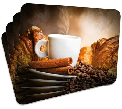 Produktbild von MG Design Set aus 4 Kork-Platzsets - Meal 3 - 30 x 40 cm - hitzebeständig & abwischbar, mit Korkrückseite