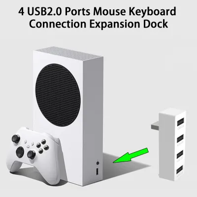 Produktbild von Expansion Dock 4-in-1 ohne Latenz Anti-Interferenz 4 USB2.0 Game Consoles Consolen-Consolen-USB-Hub für Xbox Series S S