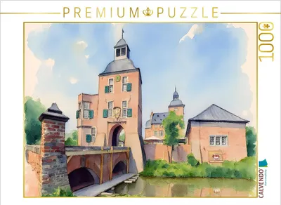 Produktbild von CALVENDO Puzzle Schloss Myllendonk in Korschenbroich | 1000 Teile Lege-Größe 64x48cm Foto-Puzzle für glückliche Stunden