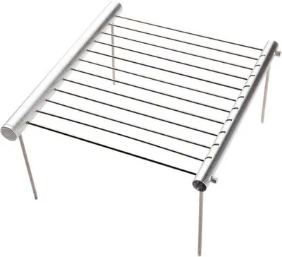 Image de Barbecue à charbon portable pour le camping et les pique-niques - Acier au chrome-nickel, montage facile, idéal pour les grillades en plein air