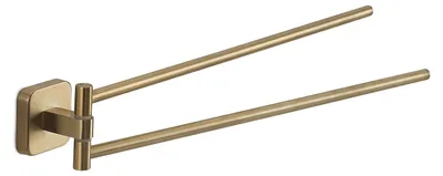 Produktbild von Schwenkbarer Handtuchhalter Wandmontage aus Edelstahl und Cromall, mattgold, Schraubbefestigung, Länge 39,1 cm, Tahiti
