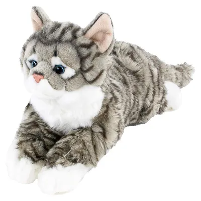 Productafbeelding van Knuffel kat - Pluche - Liggend - 40 cm