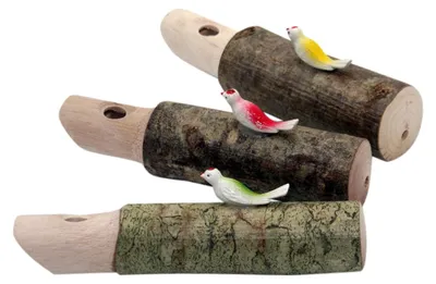 Productafbeelding van Koekoekspijp van hout - 3-delig - Cadeautje voor kinderverjaardag