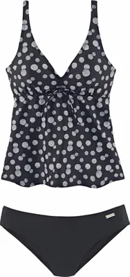 Produktbild von LASCANA Bügel-Tankini schwarz-weiß Größe 42 Cup D
