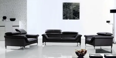 Immagine prodotto di Set di divani 3+2+1 posti di design divani imbottiti divani in pelle relax moderno