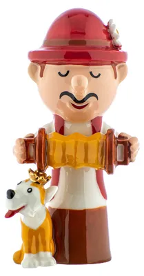 Porzellan-Krippenfigur Elisabet, handverziert, 9 cm, mehrfarbig