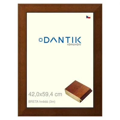 Zdjęcie produktu dla Ramka DANTIK 42x59,4 | BRETA brązowa (Plexi Clear)