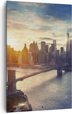 Produktbild von Bild auf Leinwand - Leinwandbild - Einteilig - New York Stadt - 80x120cm - Wand Bild - Wanddeko - Wandbilder - Leinwanddruck - Kunstdruck - Wanddekoration - Leinwand bilder - Wandbild - PA80x120-3733