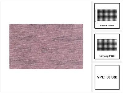 Immagine prodotto di Mirka ABRANET strisce abrasive Grip 81x133mm P120 50 pz. ( 5417805012 )