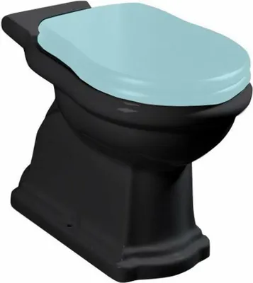 Immagine prodotto di RETRO WC combinato 38,5x72 cm, scarico verticale, nero opaco