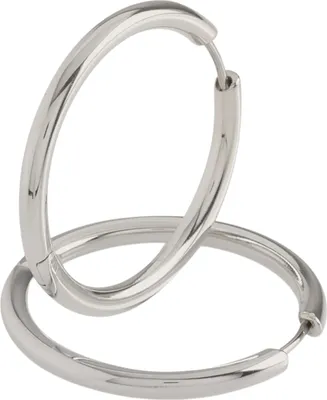 Produktbild von BOCCIA Damencreolen Reintitan Silberfarben 31 mm 05073-01