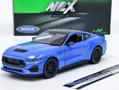 Produktbild von Welly WEL24123W-BLUE - 1/24 / Ford Mustang, blau, 2024 - Neu