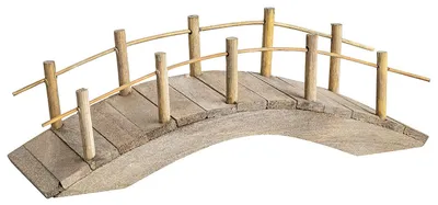 Productafbeelding van Houten brug - Kerststal - 13 cm - Handgemaakt