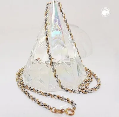 Produktbild von Kette 2,8mm Kordelkette bicolor 14Kt GOLD 45cm