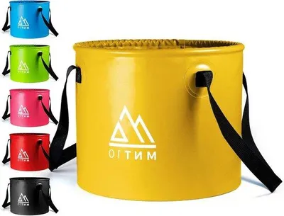 Produktbild von Gelbe 15-20L Faltemmer aus robustem Tarpaulin für Camping
