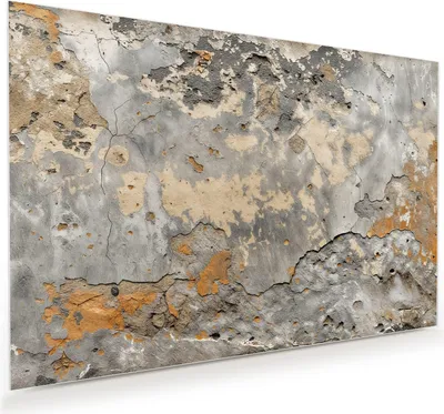 Produktbild von Glasbild 120x80cm in XXL für Wohnzimmer, Schlafzimmer Motiv Verwitterte Wand